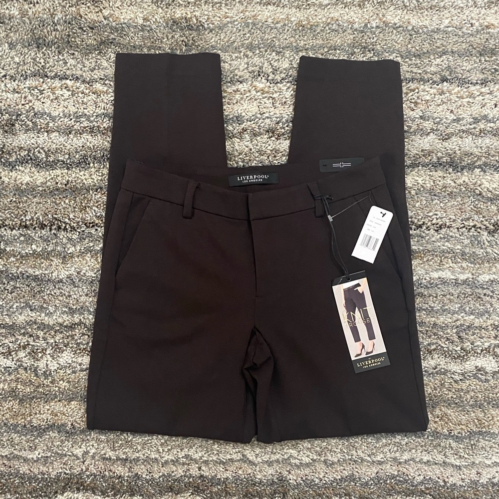 Liverpool The Knit Trouser Sz 2/26 NWT | Liverpool Kelsey Brown Trousers Sz 2/26